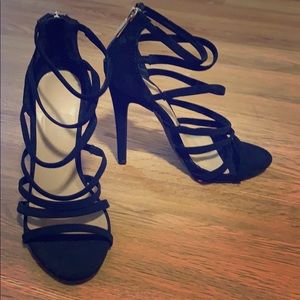 Black strappy High heels